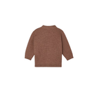 Cardigan per neonato Fendi Kids marrone con logo ricamato sul davanti - Rubino Kids