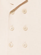 Cardigan per neonato Il Gufo beige con chiusura doppiopetto in cotone - Rubino Kids