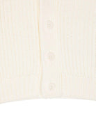 Cardigan per neonato Il Gufo bianco con rifiniture a coste - Rubino Kids