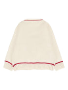 Cardigan per neonato La Stupenderia bianco con scollo a V - Rubino Kids