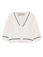 Cardigan per neonato La Stupenderia bianco con scollo a V - Rubino Kids