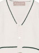 Cardigan per neonato La Stupenderia bianco con scollo a V - Rubino Kids