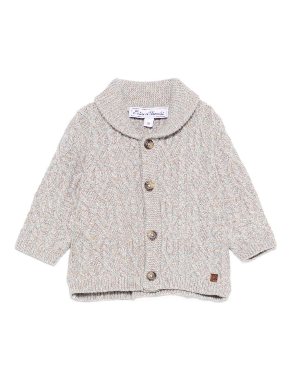 Cardigan per neonato Tartine Et Chocolate grigio con chiusura a bottoni - Rubino Kids