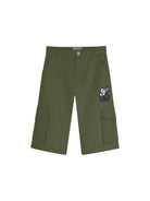 Cargo corti per bambino Kenzo Kids verde con applicazione - Rubino Kids
