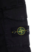 Cargo per bambino Stone Island Junior nero con tasche - Rubino Kids