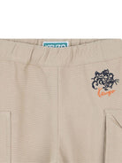 Cargo per neonato Kenzo Kids beige con logo ricamato - Rubino Kids