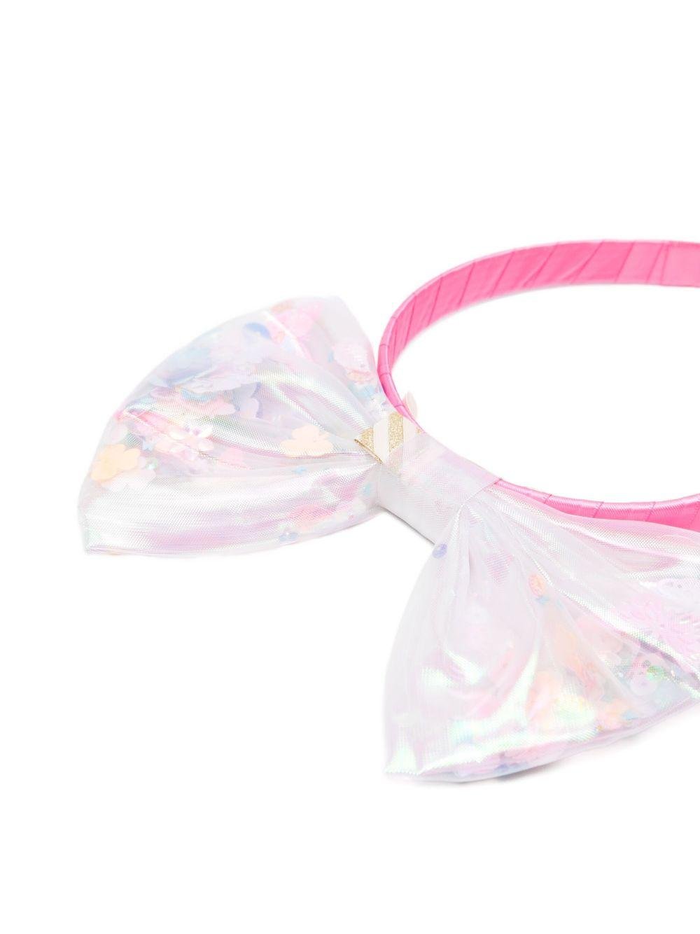 Cerchietto per bambina Billieblush fucsia con dettaglio fiocco - Rubino Kids