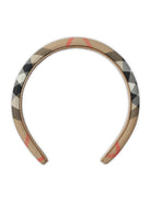 Cerchietto per bambina Burberry Kids beige con motivo Vintage Check - Rubino Kids