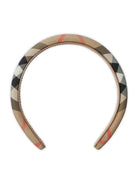 Cerchietto per bambina Burberry Kids beige con motivo Vintage Check - Rubino Kids