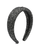 Cerchietto per bambina Dolce & Gabbana Kids nero con motivo pied - de - poule - Rubino Kids