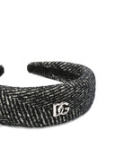 Cerchietto per bambina Dolce & Gabbana Kids nero con motivo pied - de - poule - Rubino Kids