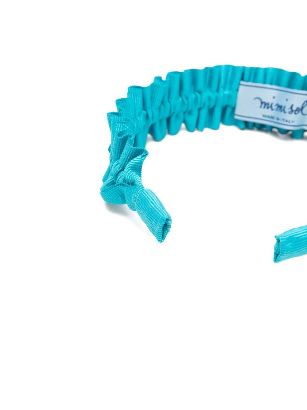 Cerchietto per bambina Mi Mi Sol azzurro con dettaglio ruches - Rubino Kids