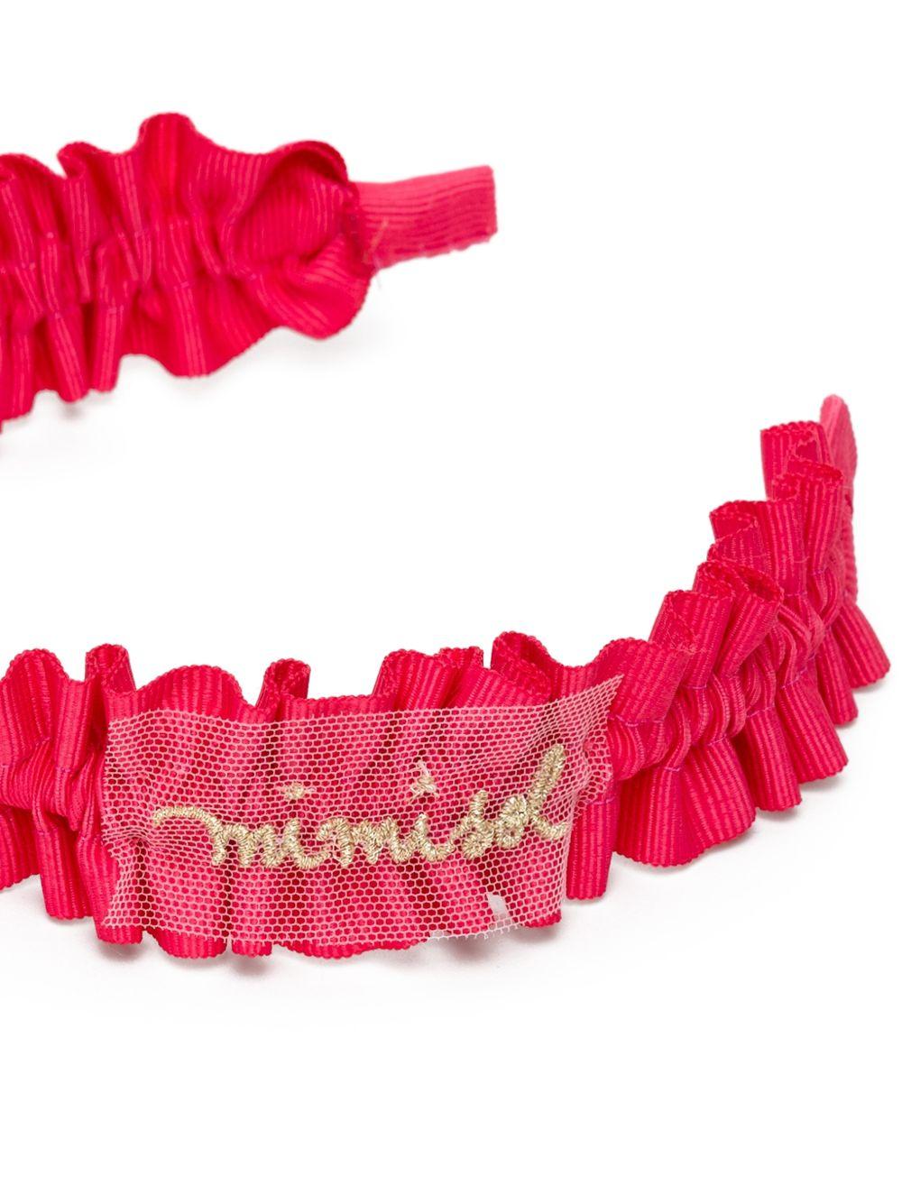 Cerchietto per bambina Mi Mi Sol fucsia con dettaglio ruches - Rubino Kids