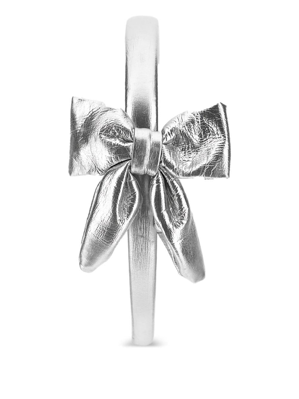 Cerchietto per bambina Monnalisa argento con dettaglio fiocco - Rubino Kids