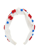 Cerchietto per bambina Monnalisa bianco con fiocco - Rubino Kids