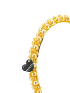 Cerchietto per bambina Monnalisa giallo con decorazione di perle - Rubino Kids