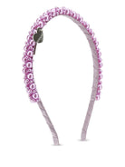 Cerchietto per bambina Monnalisa lilla con decorazione di perle - Rubino Kids