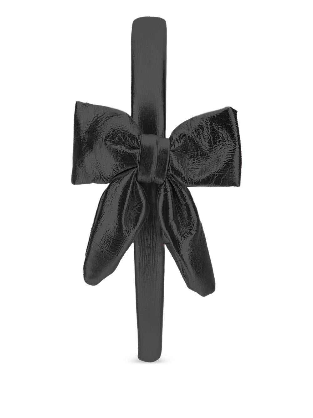 Cerchietto per bambina Monnalisa nero con fiocco - Rubino Kids