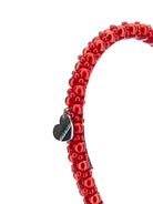 Cerchietto per bambina Monnalisa rosso con decorazione di perle - Rubino Kids