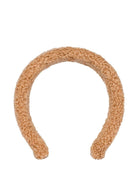 Cerchietto per bambina Moschino Kids marrone con dettaglio logo - Rubino Kids