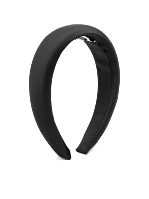 Moschino Kids black headband for girls with metal-look effect