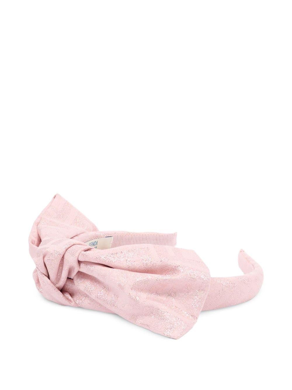 Cerchietto per capelli per bambina Fendi Kids rosa con fiocco - Rubino Kids