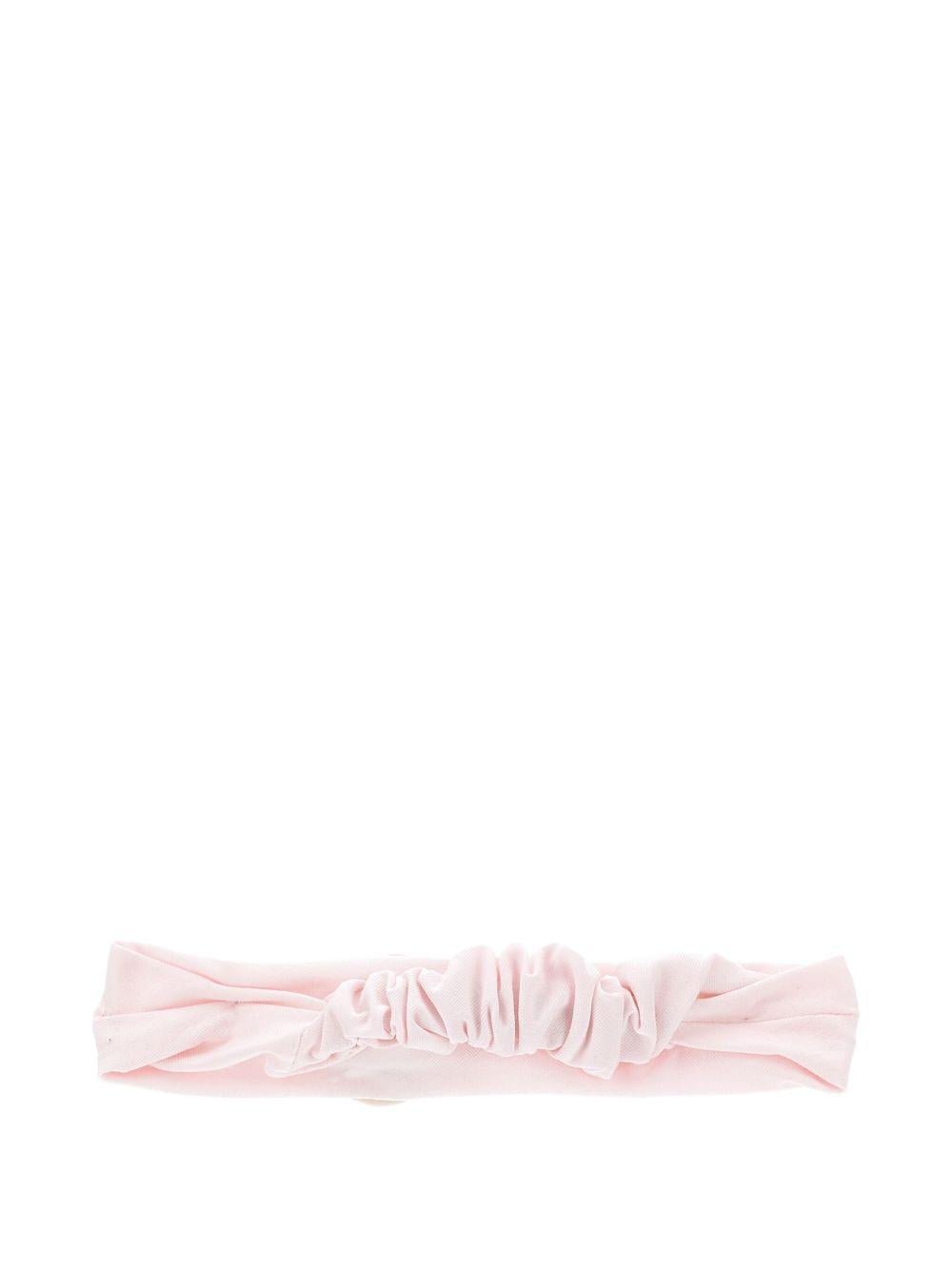Cerchietto per neonata rosa con applicazione a fiori - Rubino Kids