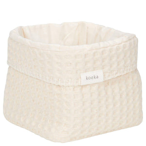 Koeka Anversa natural white baby care basket with honeycomb fabric