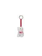 Charm con mini gattino peluche per bambini MC2 ST. Barth Kids bianco con laccio rosso - Rubino Kids