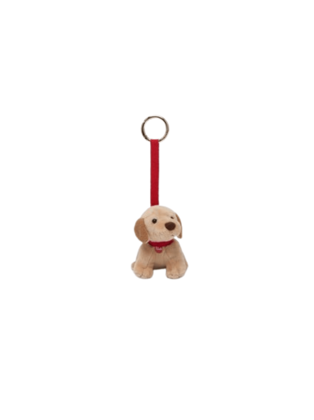 Charm con mini labrador peluche per bambini MC2 ST. Barth Kids beige con collare rosso - Rubino Kids