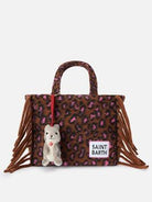 Charm con mini scoiattolo peluche per bambini MC2 ST. Barth Kids beige con dettaglio laccio rosso - Rubino Kids
