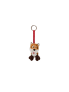 Charm con mini volpe peluche per bambini MC2 ST. Barth Kids arancione con laccio rosso - Rubino Kids
