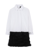 Chemisier per bambina Karl Lagerfeld Kids bianco con ruches - Rubino Kids