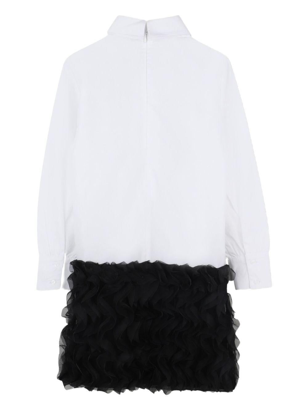 Chemisier per bambina Karl Lagerfeld Kids bianco con ruches - Rubino Kids