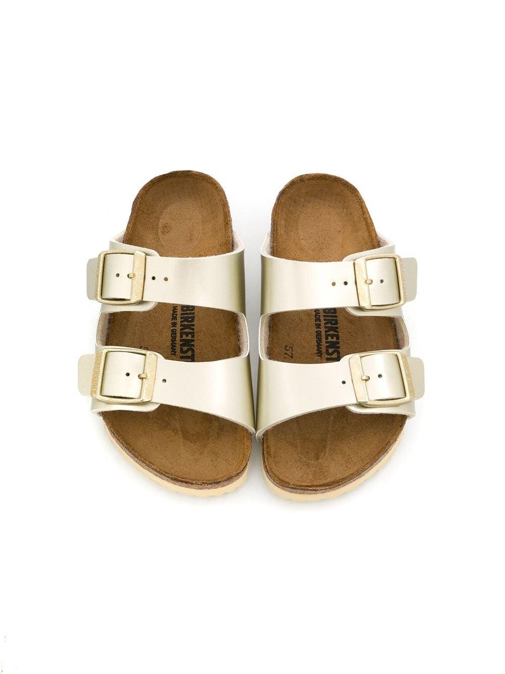 Ciabatta Arizona per bambina Birkenstock Kids color oro con fibbia - Rubino Kids