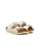 Ciabatta Arizona per bambina Birkenstock Kids color oro con fibbia - Rubino Kids