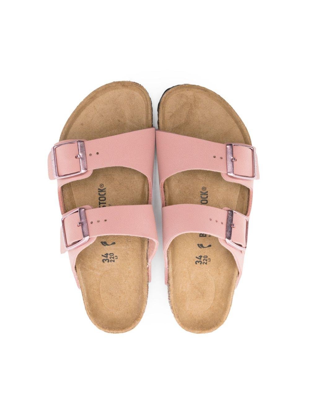 Ciabatte Arizona per bambina Birkenstock Kids rosa con doppia fascia - Rubino Kids