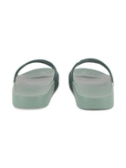 Ciabatte da bambino Boss Kids verde con logo - Rubino Kids