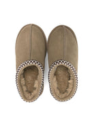 Ciabatte K Tasman II per bambina UGG Kids marroni con logo laterale inciso - Rubino Kids