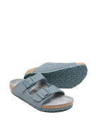 Ciabatte per bambini Birkenstock Kids Birko - Flor grigio con chiusura a fibbia - Rubino Kids