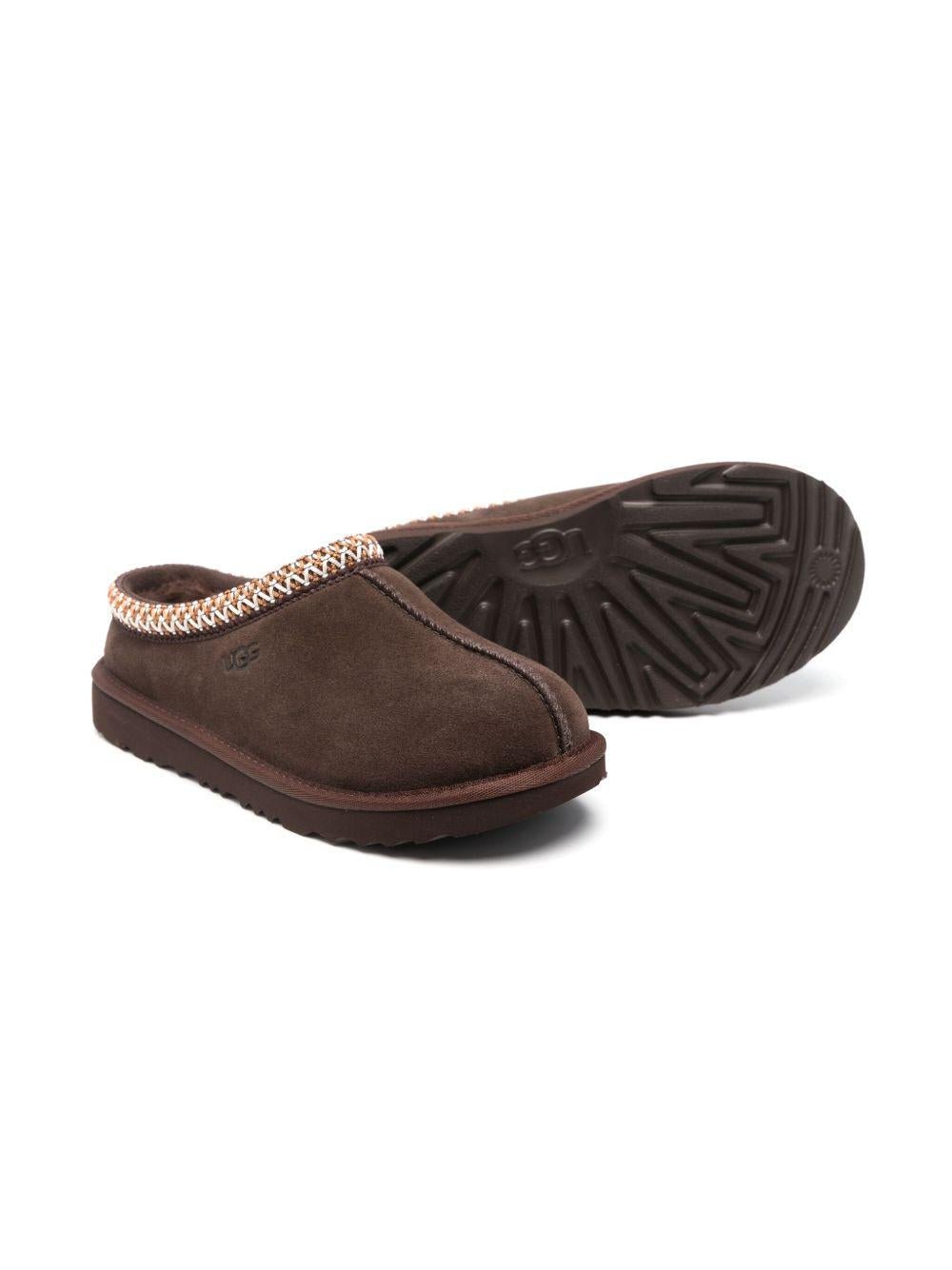Ciabatte Tasman II Dusted Cocoa per bambina UGG Kids marroni con cuciture a contrasto - Rubino Kids