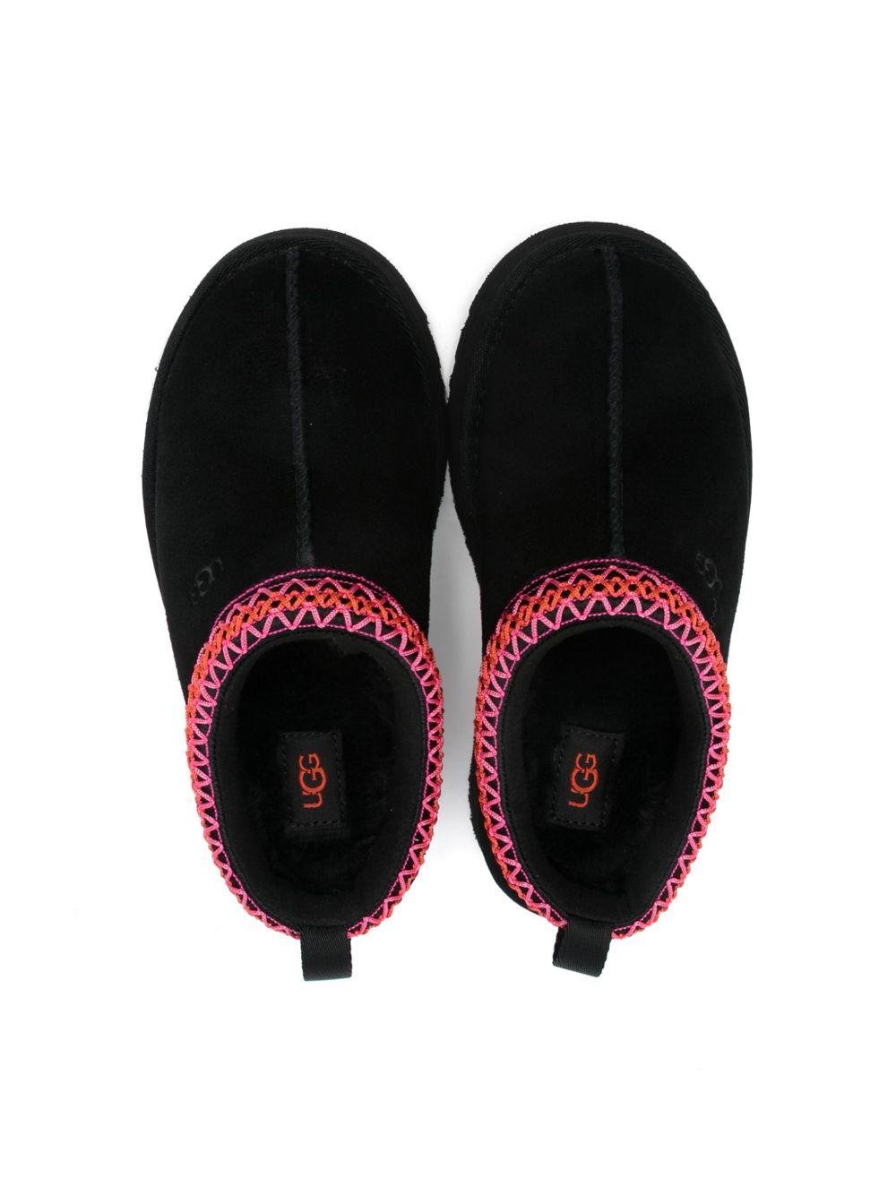 Ciabatte Tazz per bambina UGG KIds nere con logo laterale inciso - Rubino Kids