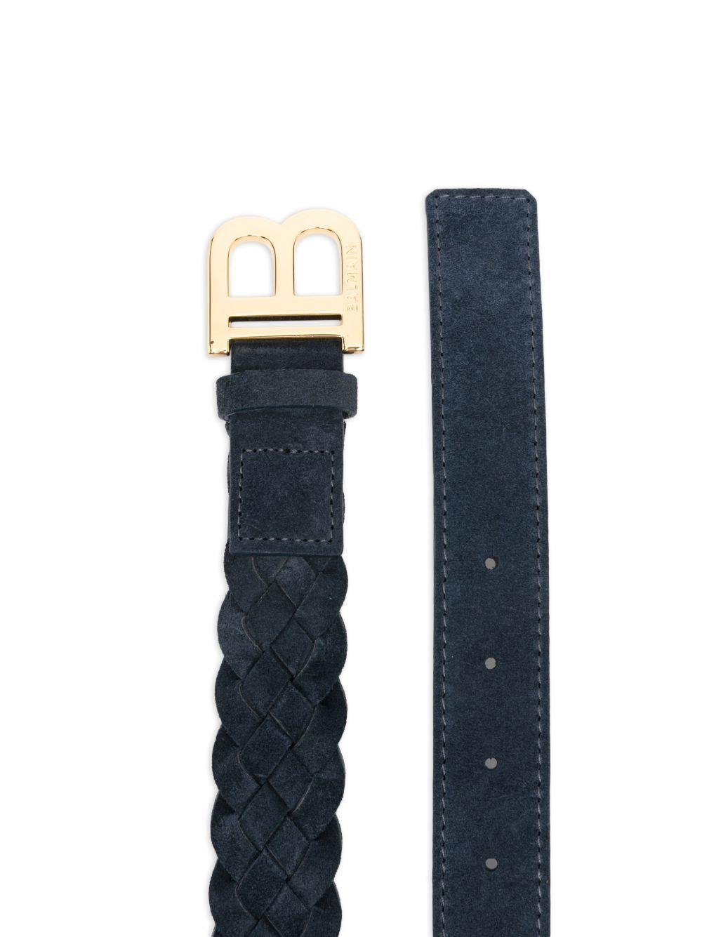 Cintura per bambina Balmain Kids blu navy con fibbia - Rubino Kids