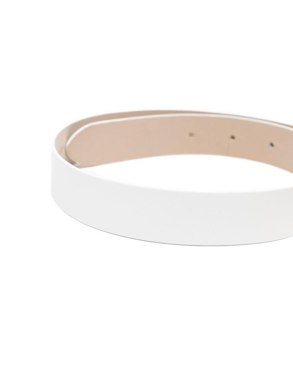 Cintura per bambina Dolce & Gabbana Kids bianca con logo rosa - Rubino Kids