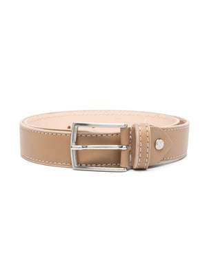 Colorichiari children's belt in hazelnut with silver-colored buckle