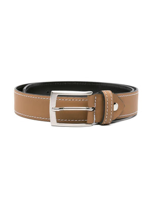Colorichiari brown children's belt with silver-colored buckle