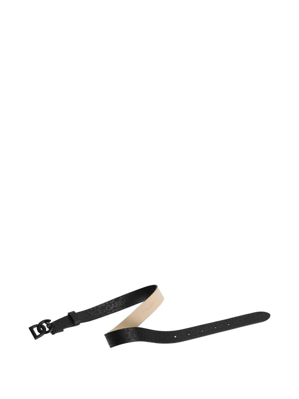 Cintura per bambino Dolce & Gabbana nera con design con logo - Rubino Kids