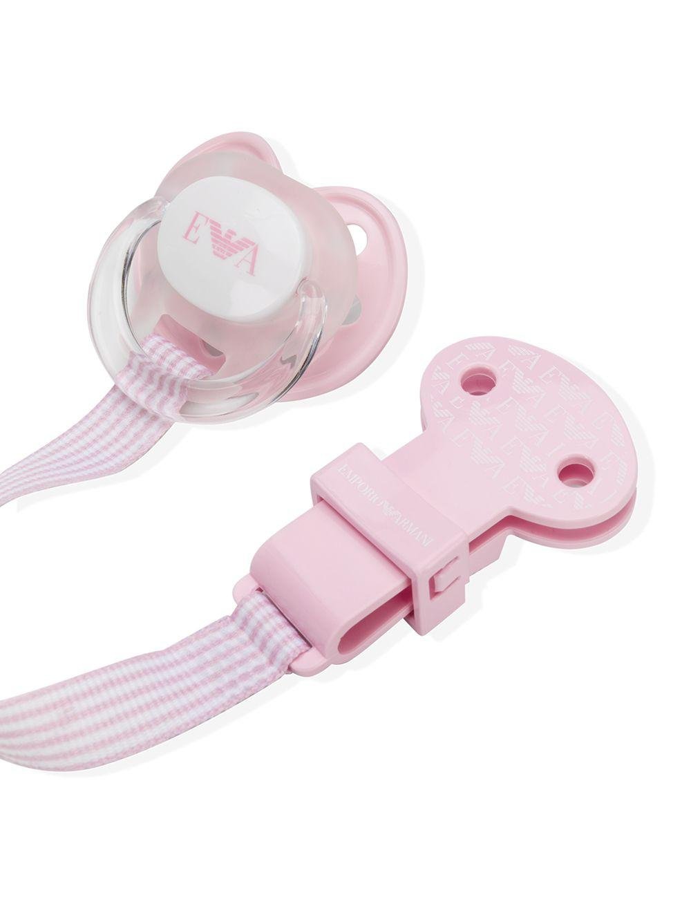 Ciuccio per neonata Emporio Armani Kids rosa con stampa - Rubino Kids