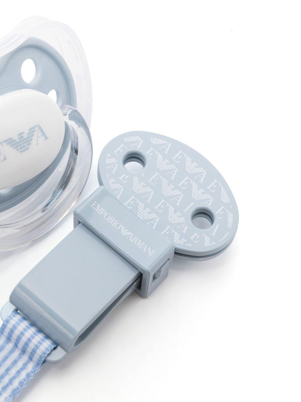 Ciuccio per neonato Emporio Armani Kids azzurro con stampa - Rubino Kids