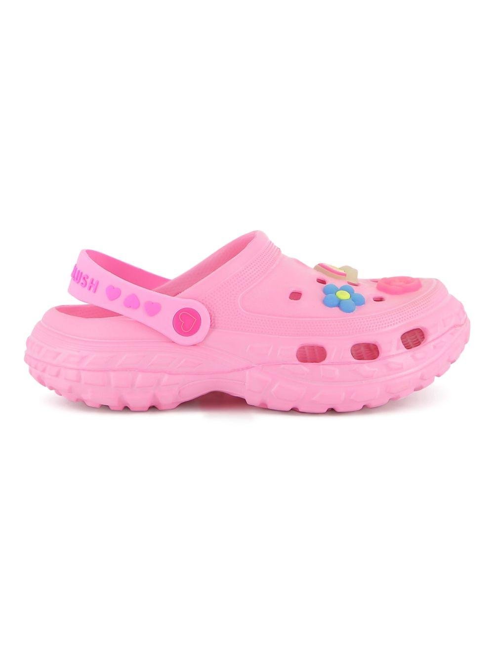 Clogs per bambina Billieblush rosa con applicazione fiori - Rubino Kids